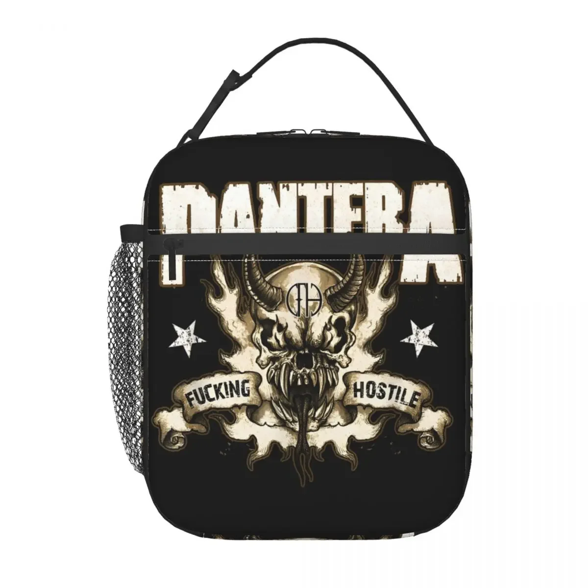 Pantera borse per il pranzo con isolamento termico del cranio ostential per Picnic Heavy Metal Band Portable Bento Box Cooler Thermal Food Box