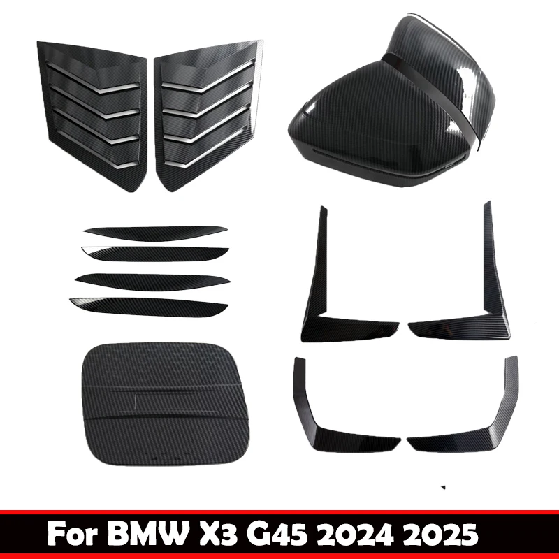

Для BMW X3 G45 2024 2025 внешние аксессуары, крышка зеркала заднего вида из АБС-пластика, передний и задний ветровой нож, спойлер на заднее окно, треугольная крышка