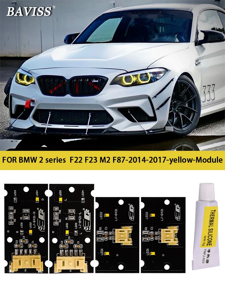 

Ксеноновые фары Желтый источник света DRL Светодиодный модуль 63117388923 63117388924 Для фар BMW 2' F22 F87 M2 F23 2014-2016 гг.