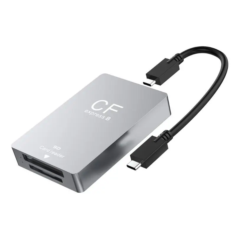 R53C Reliable CFexpresss Type B Card Reader Fast Data Transfer Adapter USB3.2 10Gbps Super Speed Data TransferCF,SDHCCard