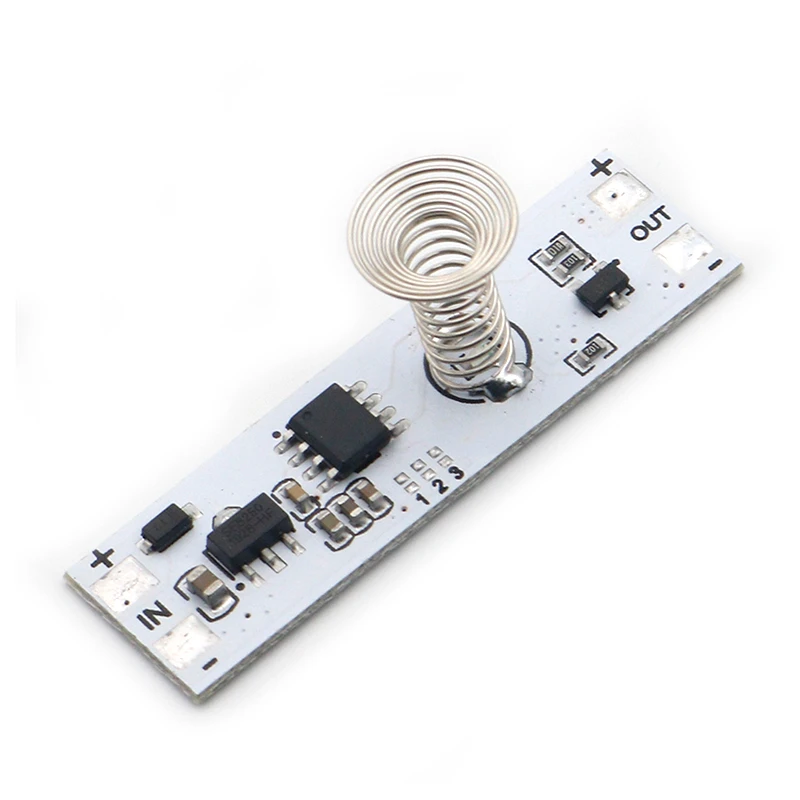 DC 12V بالسعة اللمس الاستشعار التبديل لفائف الربيع التبديل LED باهتة التحكم التبديل 9-24V 30W 3A للمنزل الذكي LED ضوء قطاع