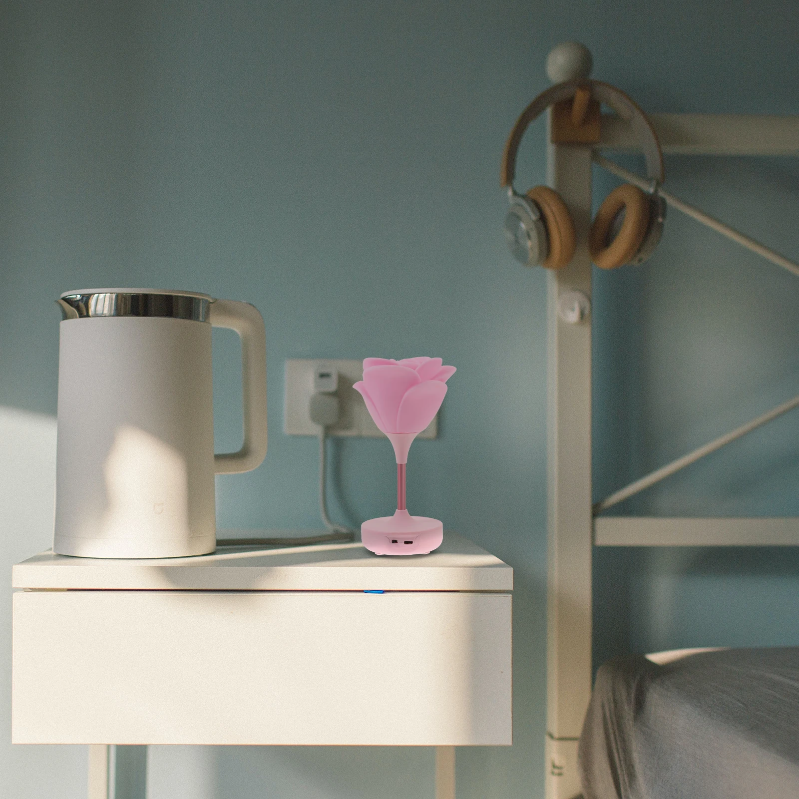 3 set Luce notturna ricaricabile USB dimmerabile 3D 3 impostazioni di luminosità Lampada decorativa 24 ore per regalo domestico Rosa