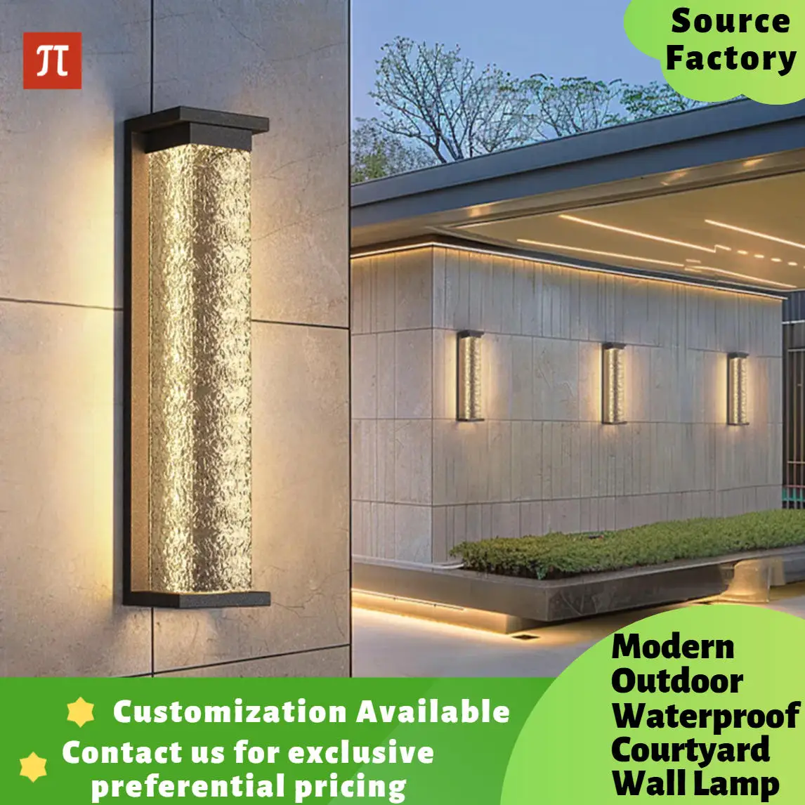 

Outdoor Waterproof IP65 Modern LED Wall Light 85~265V Stainless Steel Water Wave Porch Lamp For Street Path Sconce Lighting