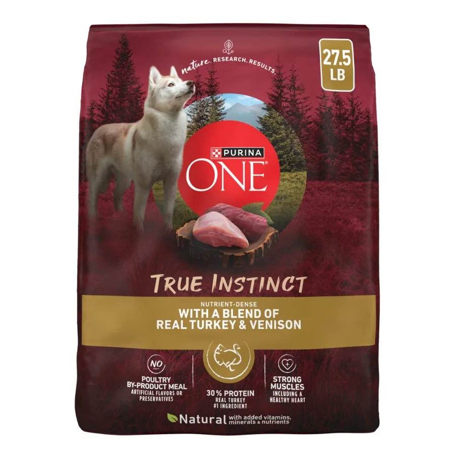

True Instinct Dry Dog Food for Adult Dogs, High Protein Real Turkey and Venison, 27.5 lb Bag
