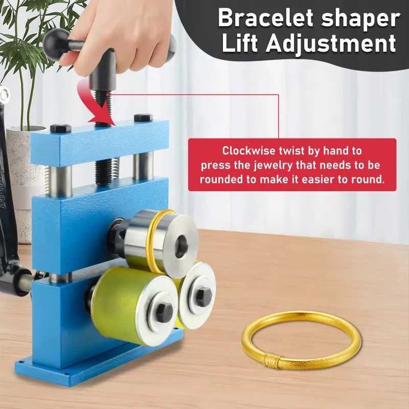 Flat 56mm Bracelet & Bangle Bending Machine Jewelry Tools & Equipment Steel Metal Hand Metal Forming Machine for Jewelry Making