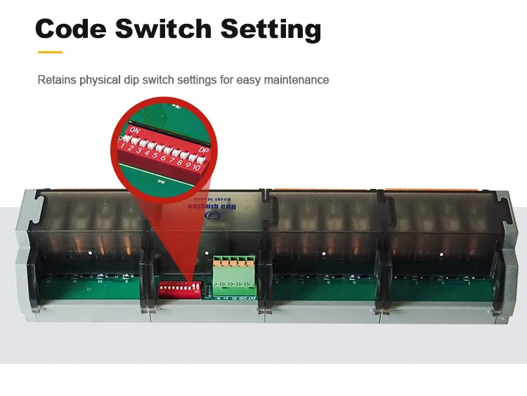 Huaqingjun 12-Channel RS485 Relay Module Modbus RTU Remote Control 12DO Relays Board for Greenhouse Automation