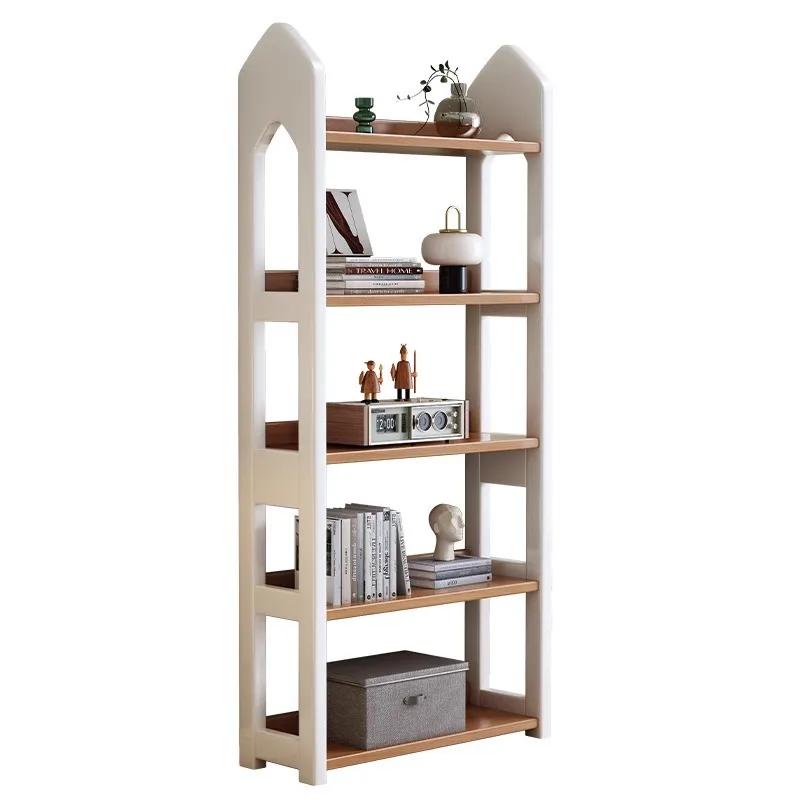 

Nordic solid wood bookshelf floor-to-ceiling multi-layer household bedroom student storage children's book