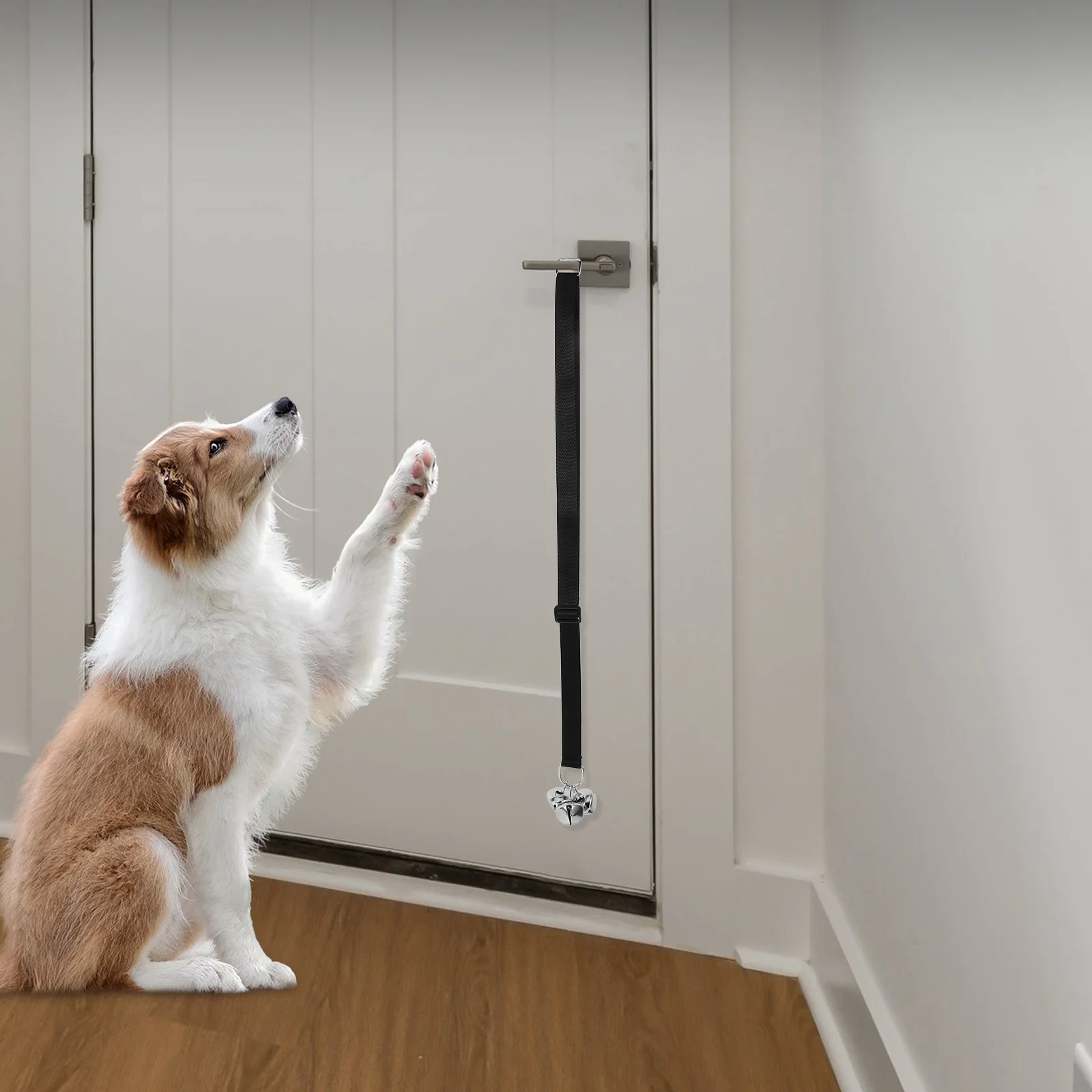

2Pcs Dog Training Bell Rope Adjustable Pet Doorbell for Potty Signal Three Loud Bells Fits All Doors Adhesive Hook Mount