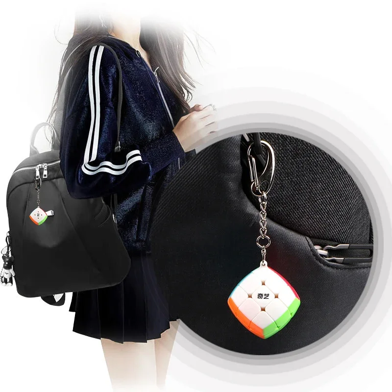 ลูกบาศก์มหัศจรรย์ Mini 3x3x3 Ivy Jinzita ของเล่นเสริมพัฒนาการเด็ก รูปทรงลูกบาศก์ขนาดเล็ก พร้อมพวงกุญแจ