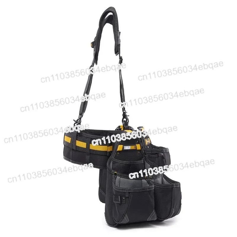 For TB-CT-101-5P 5pc Pro Contractor Tool Belt Set Waist Bag Belt Shoulder Strap Power Tool Accessories