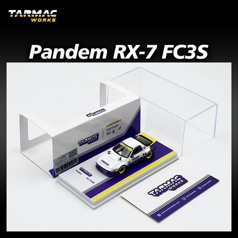 

TW In Stock 1:64 RX7 Pandem FC3S White Purple Diecast Diorama Car Model Collection Toys Tarmac Works