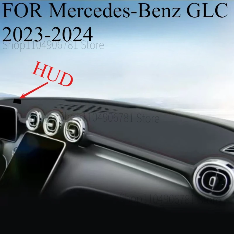 

Для Mercedes-Benz GLC 2023-2024 HUD автомобильный коврик для приборной панели, коврик для приборной панели, солнцезащитный козырек, чехол для приборной панели, аксессуары для ковров