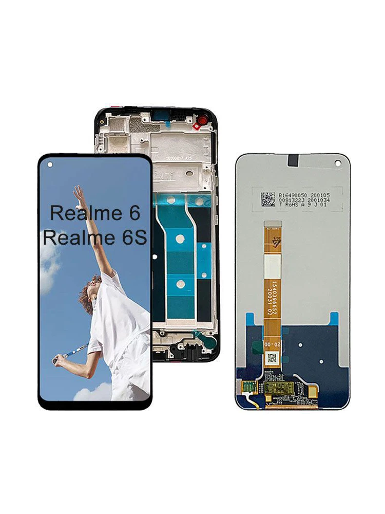 RMX2001 For OPPO Realme 6 Display RMX2002 Realme 6s Touch Screen Digitizer 6.5\