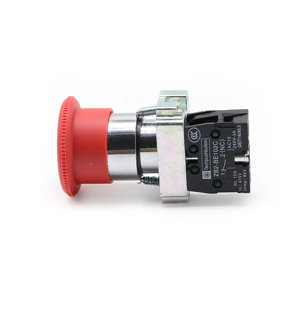 XB2-BS542 Emergency Stop Rotary Push Button Switch 1NC 2NC 1NO/1NC 2 Position Locking 22mm Mushroom Head Button