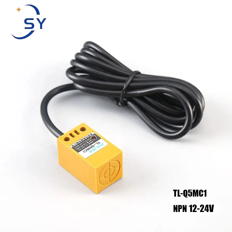 TL-Q5MC1 Square Magnetic Sensor Proximity Switch NPN 3-wire Normally Open Seneor 12V-24V Yellow Corner Column Type