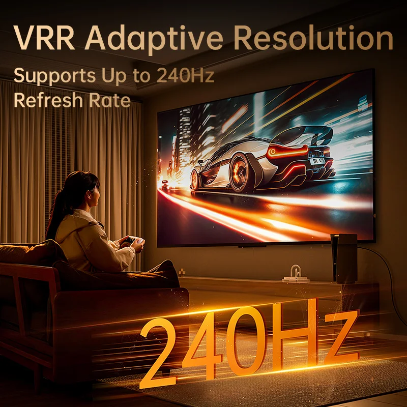 Llano 8K HDMI 2.1 Cable 8K/60Hz 4K/240Hz 2K/240Hz Ultra HD High Speed 48Gbps for Laptop Monitor PC PS4 Project Switch Audio