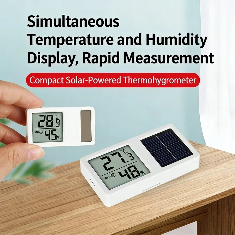 

New Mini Solar Electronic Thermometer Hygrometer High Accuracy Digital Temperature Humidity Monitor for Home Room