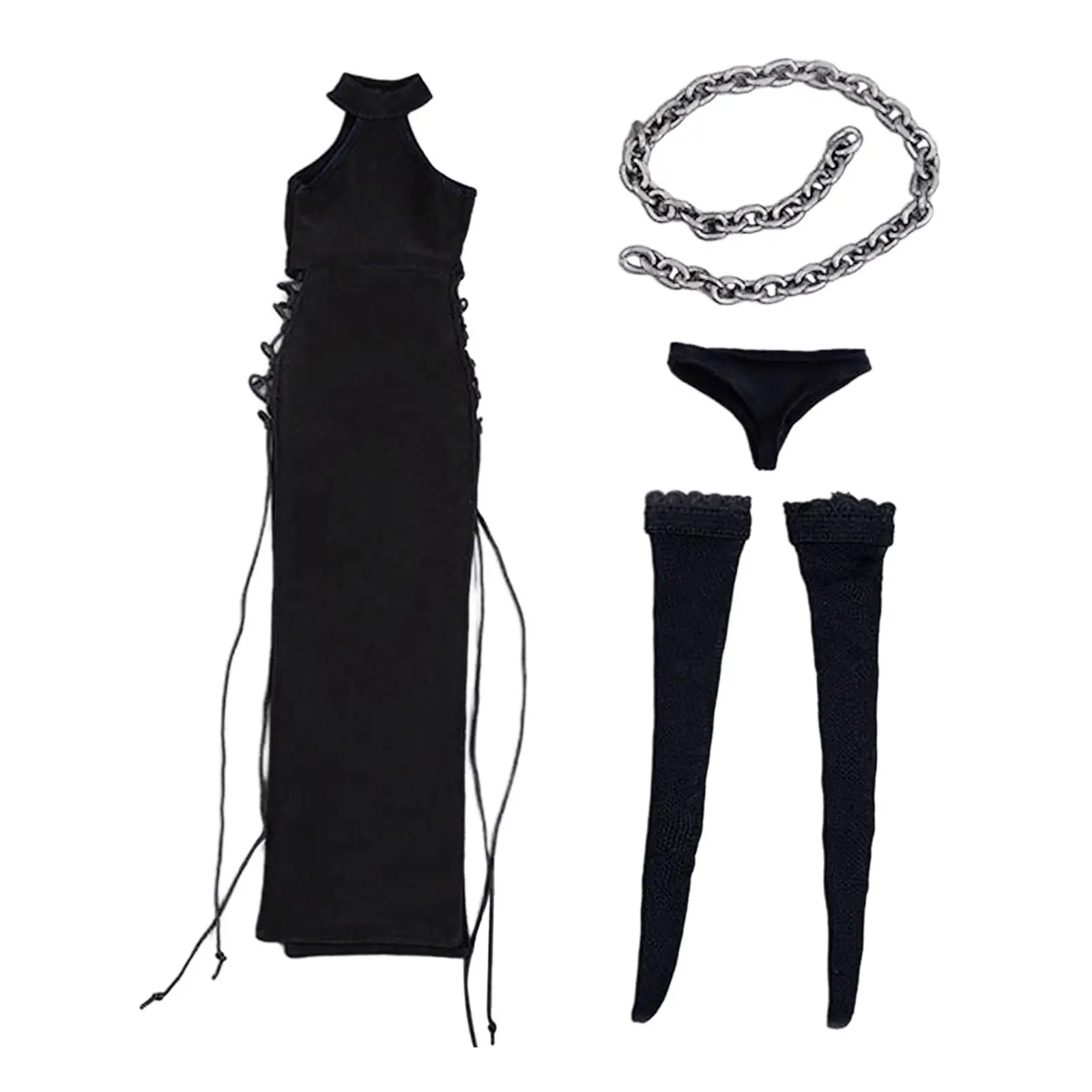 1:6 weibliches Bindekleid-Set, stilvolles Cosplay-Kleidungsset für Damen, Actionfiguren-Kleidung, 1/12 Actionfiguren-Kostümzubehör