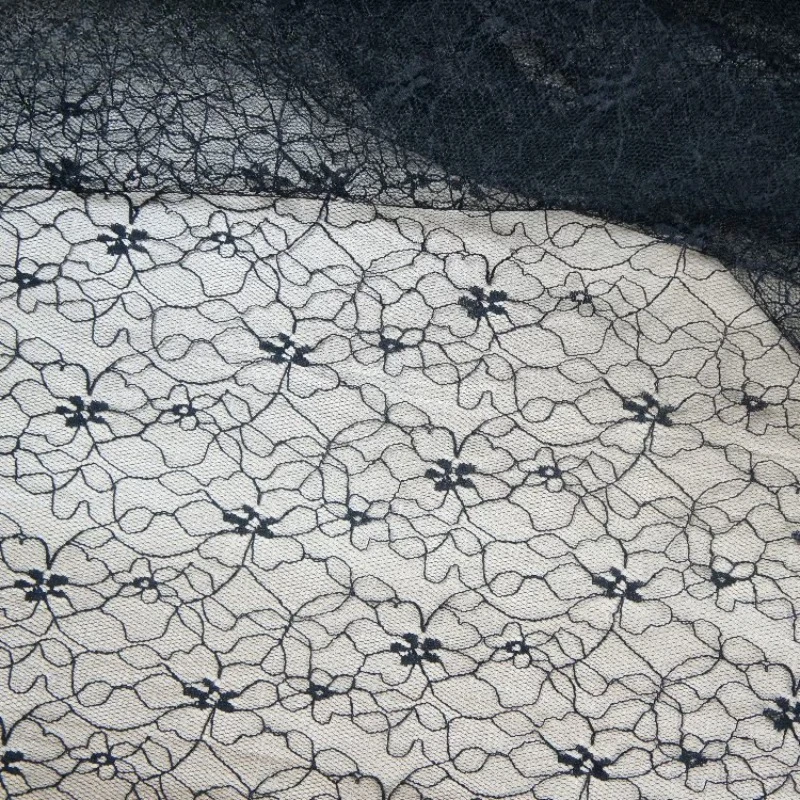 Mistlace Jacquard Mesh Fabric Soft Skin- friendly Plum Flower Net Lace Thin and Sheer Cloth for Kids&Ladies Clothing DIY ML255