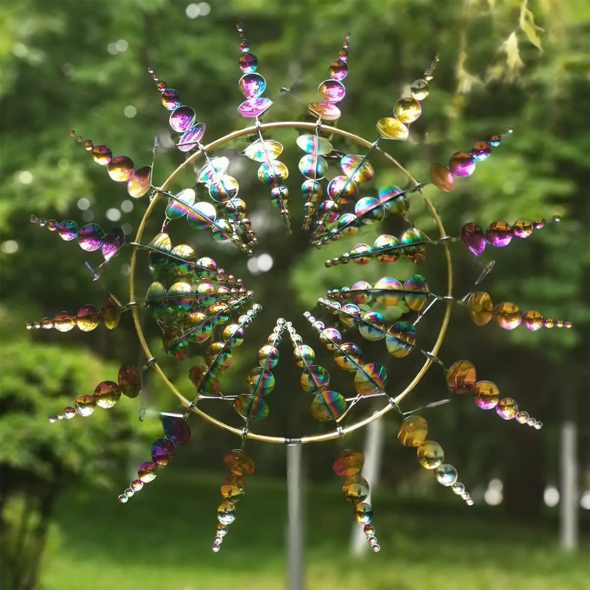 Unique Rotating Windmill Outdoor Magic Metal Crafts Creative Home Garden Windmill Decoration Ornaments Courtyard Weather Vane