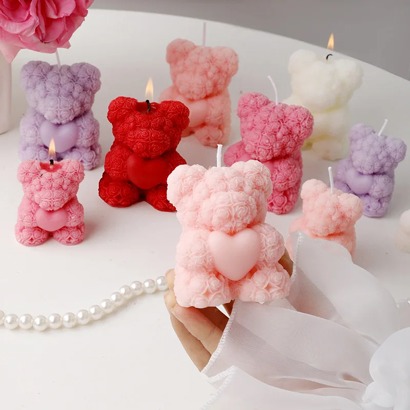 rose candle toy Rose Bunny/Rabbit Candle – Elvida Candles main image 0