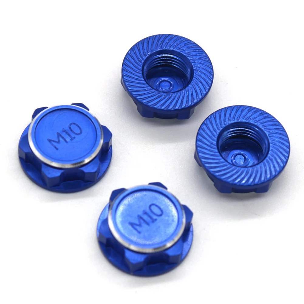 4Pcs 17mm M10 Metal Wheel Hex Nut Cover NT002 for JLB Racing CHEETAH 11101 21101 J3 Speed 1/10 RC Car Upgrades Parts,2