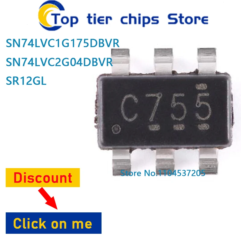 10PCS/LOT  SN74LVC1G175DBVR SN74LVC2G04DBVR SR12GL  SOT 100% NEW