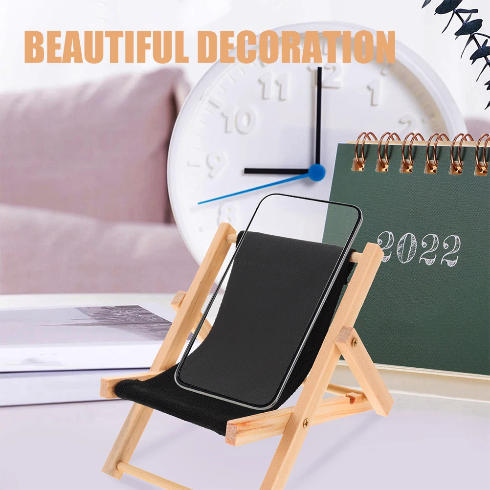 

1pcs Lovely Beach Shaped Cellphone Stand Mini Desktop Holder Foldable Chair Shape Cell Phone Rack Universal Smartphone Holder
