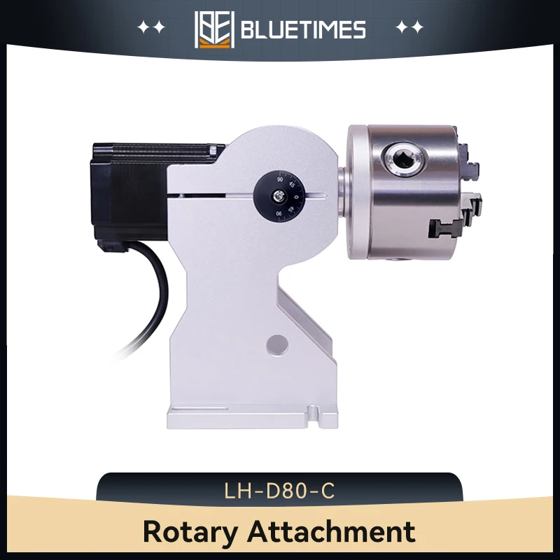 Bluetimes D80 Laser Rotary Axis Claw  Rotation Axis For Laser Engraving Machine Marking Machine Rotary Accessories