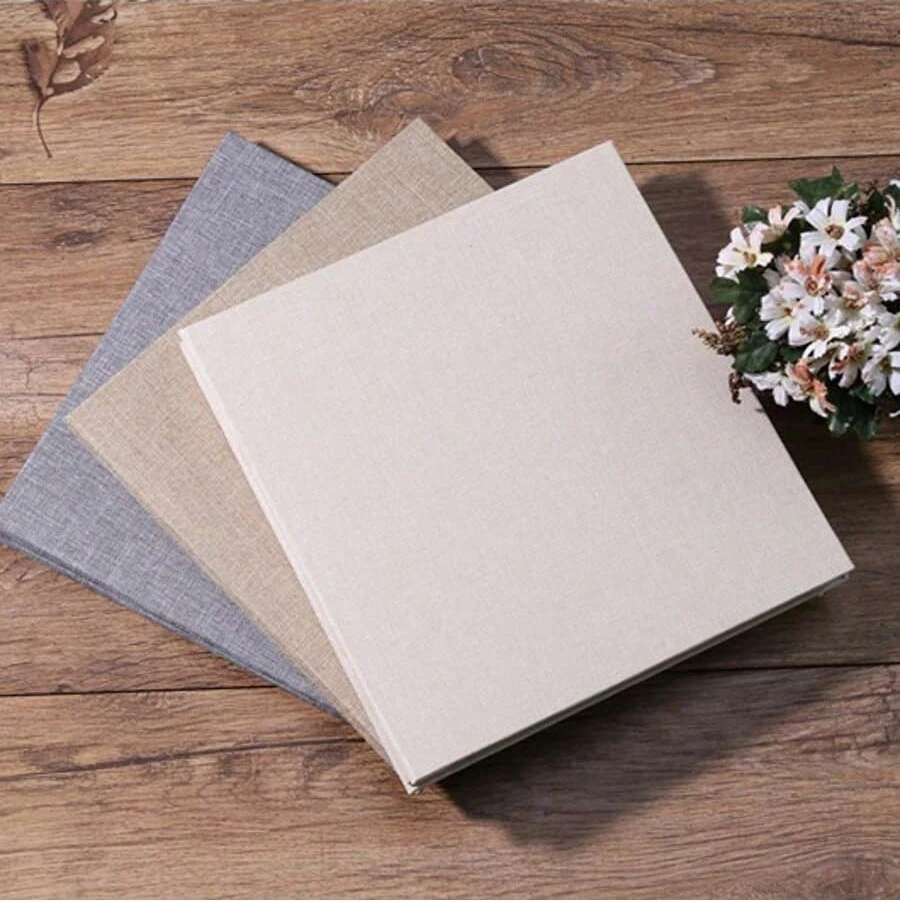 1 Stück Leinen-Fotoalbum, selbstklebendes Scrapbook-Album für 2 x 3, 4 x 6, 5 x 7, 8 x 10, Bilder, DIY-Fotobuch, Geburtstagsgeschenke