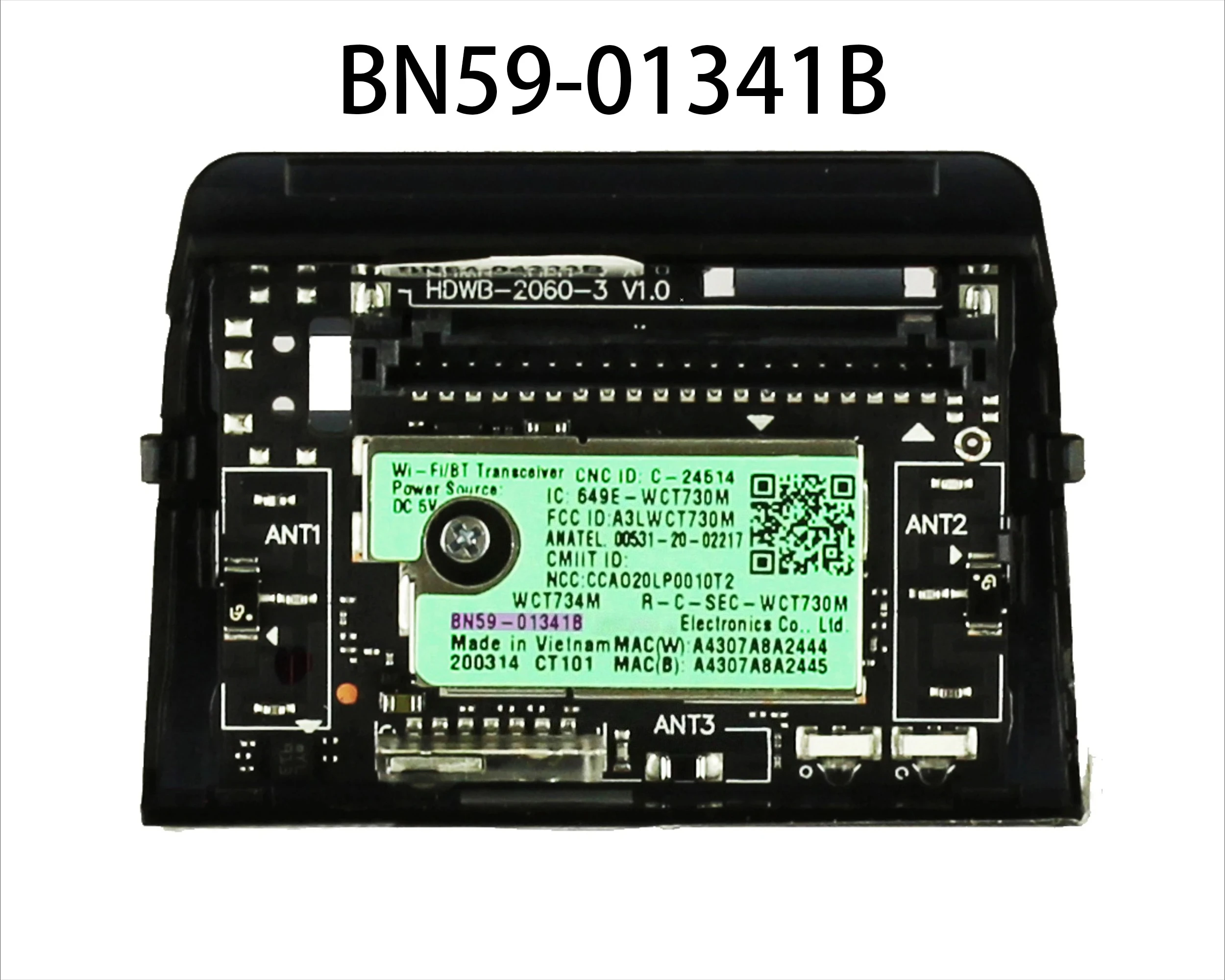 

BN59-01341B 649E-WCT730M A3LWCT730M Wi-Fi Bluetooth Wireless Module UE43TU7172U UE55TU7125K UN55TU7000F UN82TU700DF UN55TU700DF