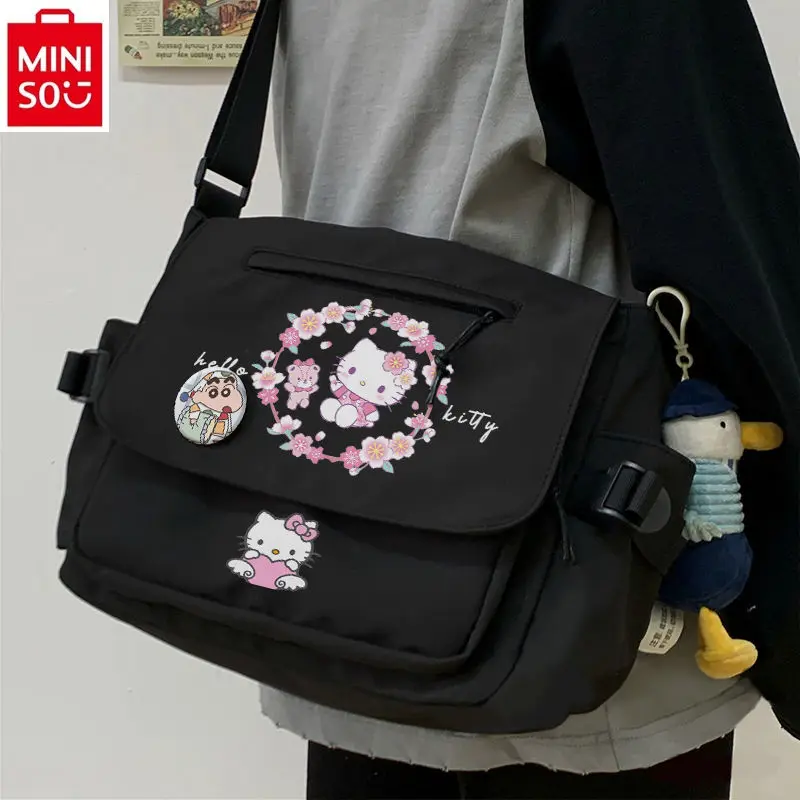 Mini HelloKitty uroczy kreskówkowa torba na ramię wszechstronny plecak płócienny Crossbody dla studentów o dużej pojemności