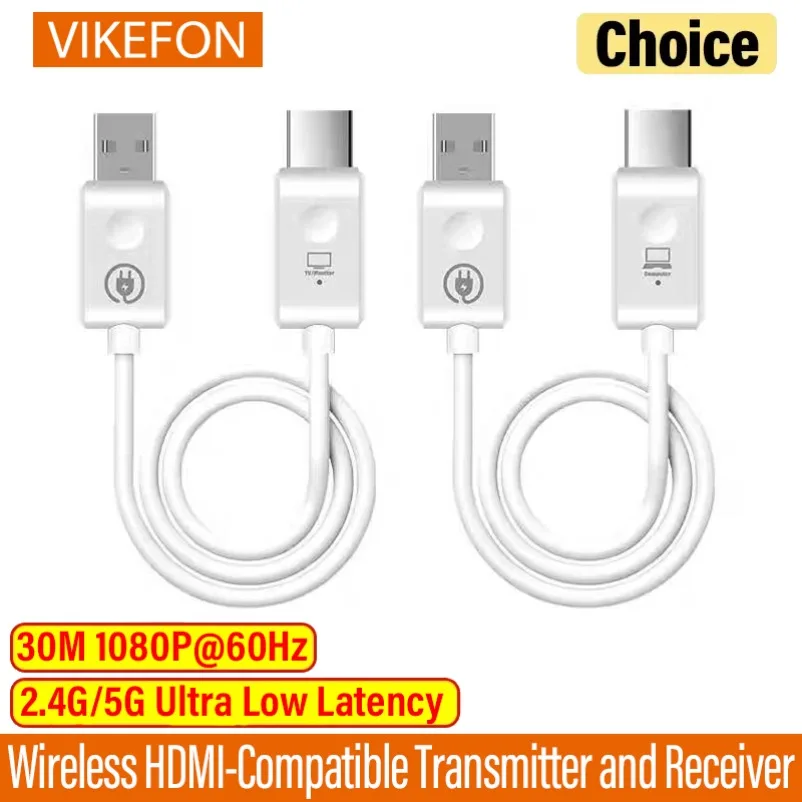 

50M HDMI-Compatible Wireless Audio Video Transmitter Receiver 1080P@60Hz Extender Adapter PS4 Camera Laptop PC to Projector TV