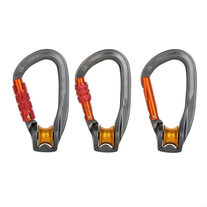 

M5TC 20KN Aluminum Alloy Carabiner D Key Hook with Security Screw Locking Designs For Rock Climbing, Camping Hammocks