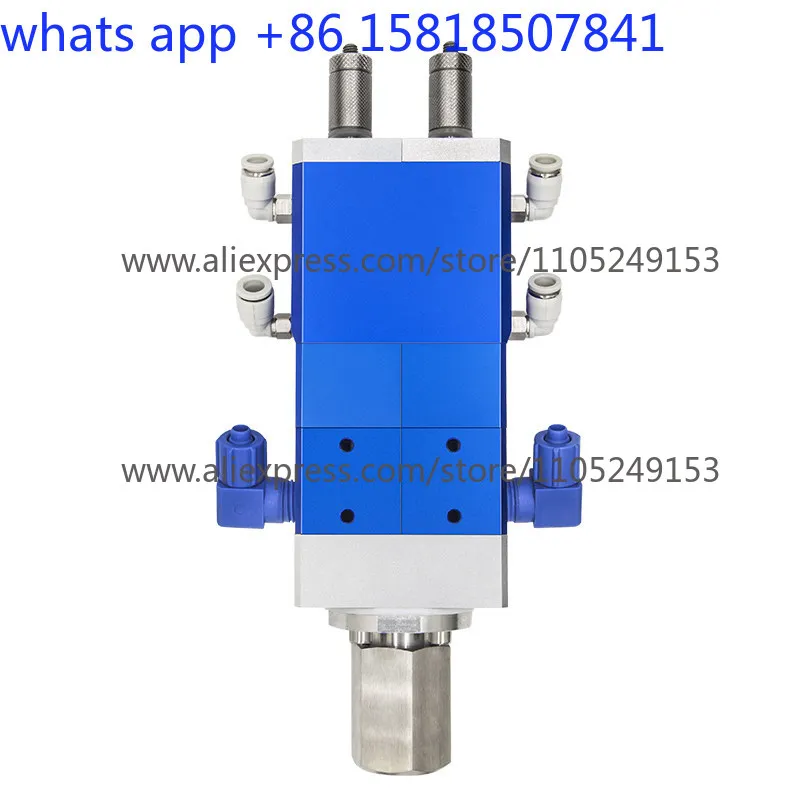 QLH-33G back suction double liquid large flow dispensing valve AB glue precision pneumatic rubber valve