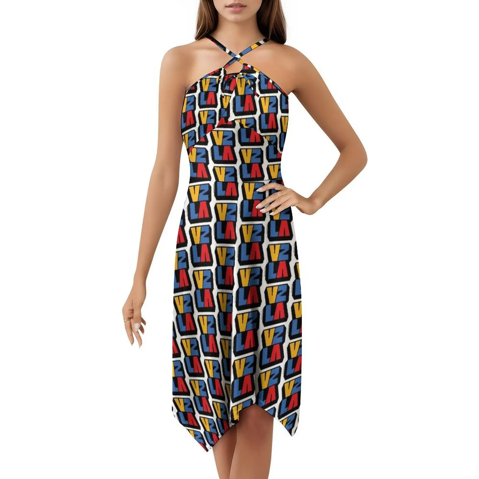 فستان حفلات أنيق للنساء من Vzla Qtro فستان على شكل حرف a مع خيارات قصيرة/طويلة/بدون أكمام من فنزويلا فستان طبيعة جمالية عتيقة