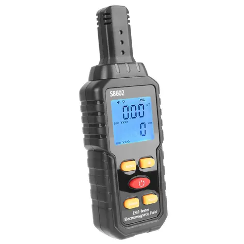 EMF 테스터 휴대용 전기장 온도 테스트, 3 LED 표시기 전자기장 방사선 검출기, 3 in 1