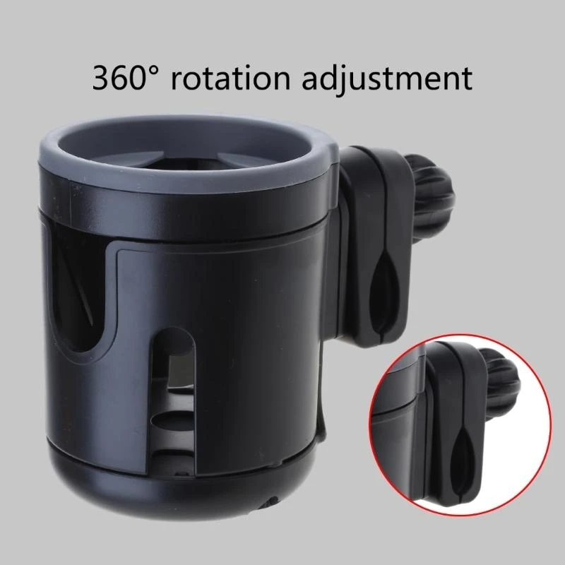 

J15U High-performance 2-in-1 Stroller Cup Holders for Babies Bottle & Parents Cup 360° Rotation Universal Design for Stroller