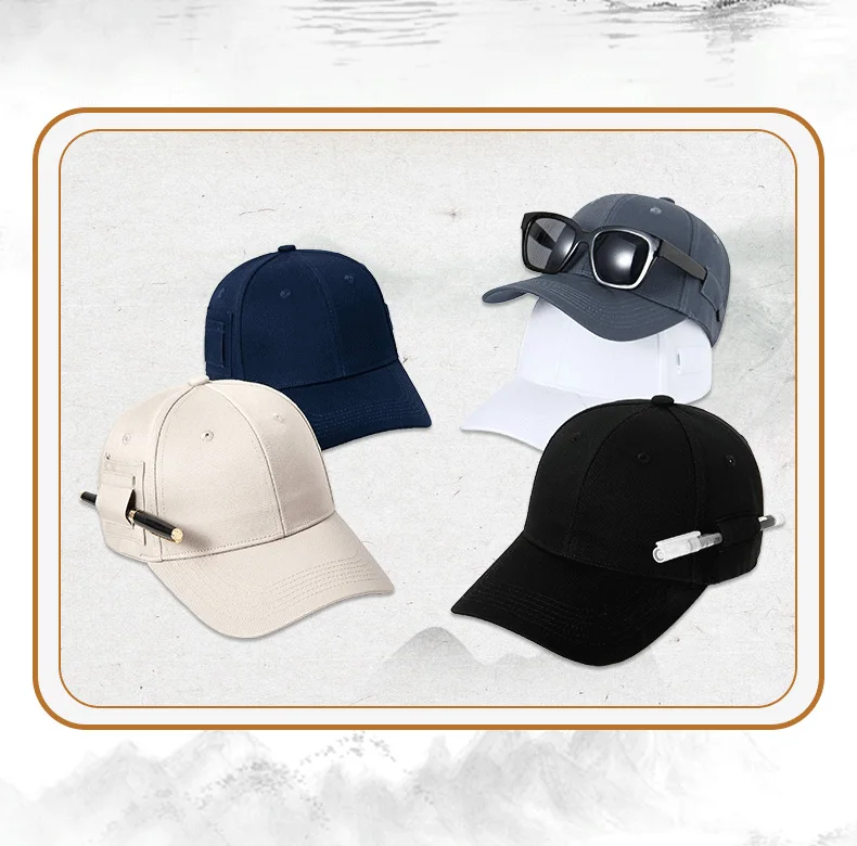 Tanz-Baseballkappe mit Sonnenbrillenhalter und Stifttasche für Damen und Herren, Hip-Hop-Sonnenkappen, verstellbare, atmungsaktive Sommerkappe mit Schirm – Detail 8