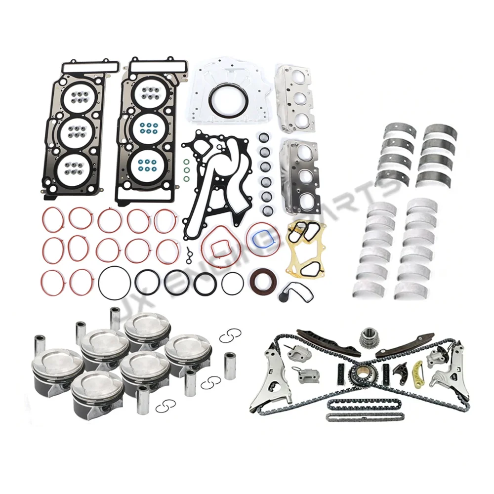 M276 Engine Rebuild Timing Chain Kit Piston Bearing Gasket Set For Mercedes-Benz 3.0 3.5 E400 E300 C350 E350 R350 S400 3.0L 3.5L