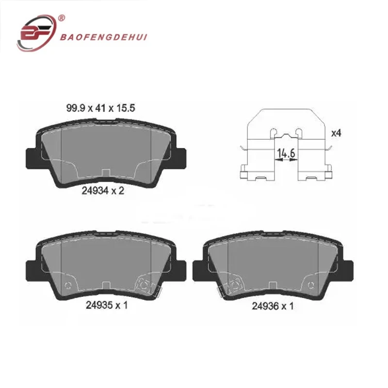 

Auto Brake System Pads For Hyundai ELANTRA 1.6 Rear 58302F2A30 Car Brake Pad Front 58101F2A00 For Kia 1.6 CEE'D