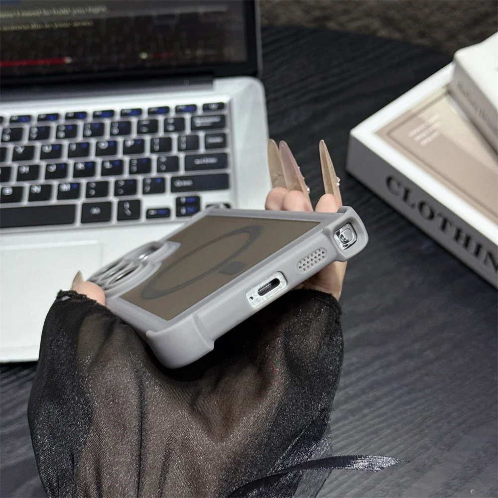 Für Magsafe Transparente Stoßfeste Handyhülle Für Samsung S25 S26 Ultra S24 Plus Kabelloses Laden Einfarbige Matte Abdeckung – Detail 6