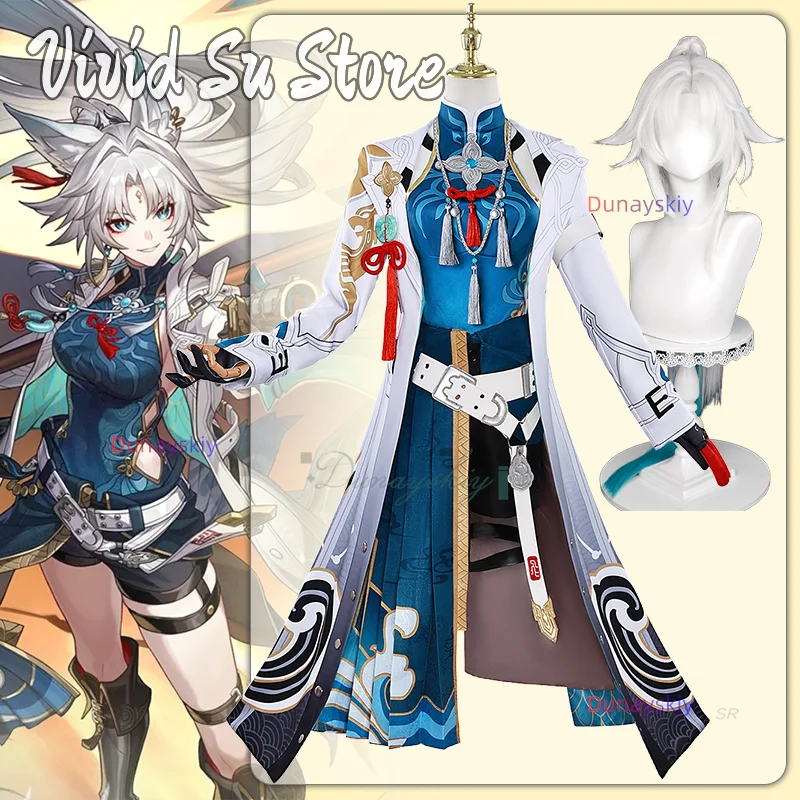 

Feixiao Косплей 코스프레 Парик Пальто Экипировка Полный комплект Аксессуары Обувь Игра Honkai Star Rail Хэллоуин Опора Карнавальная вечеринка для взрослых