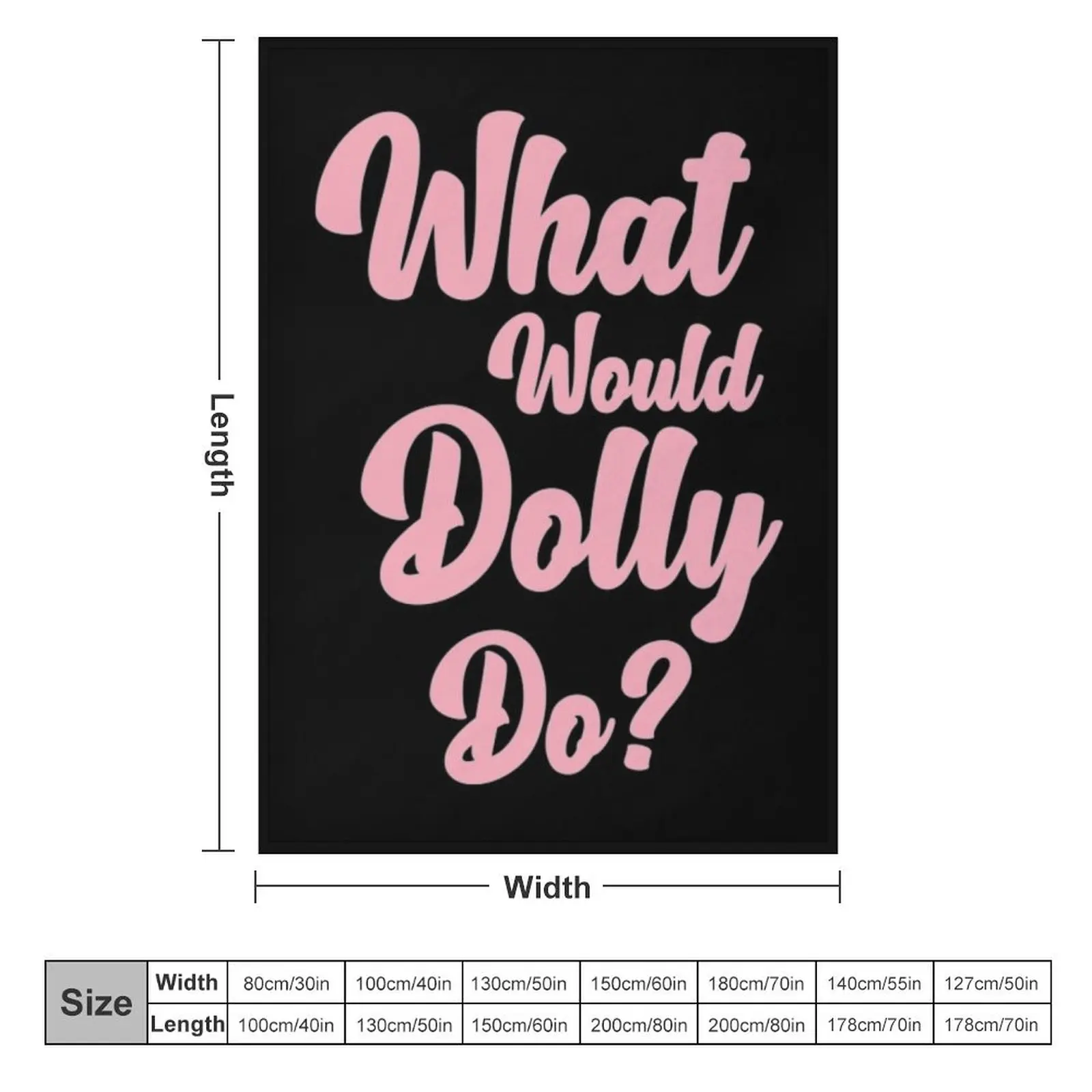 What Would Dolly Do T-ShirtWhat Would Dolly Do Throw Blanket blankets and throws Sofa Quilt Cute Blankets