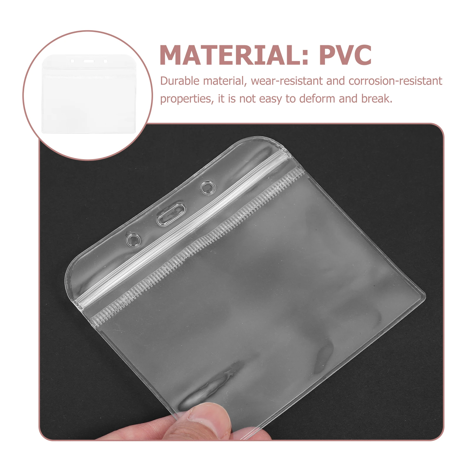 

50pcs Card Holder Waterproof Badge Cover Student Employee Badge Holder Card Work Cards Cover Case Gifts
