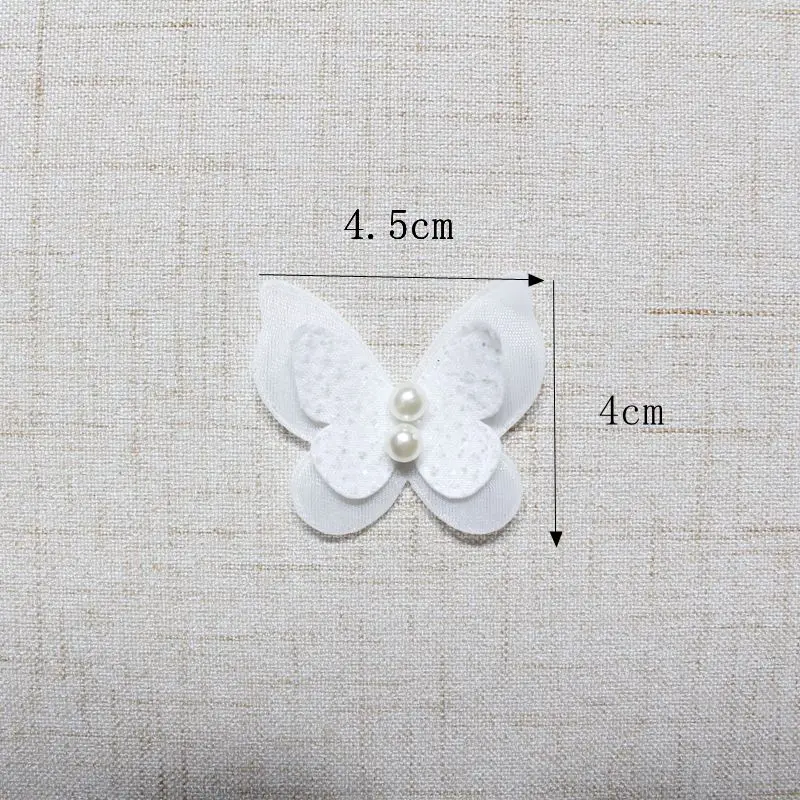 

Double butterfly flowers beading three-dimensional accessories, children's national style clothing DIY decorative lace.