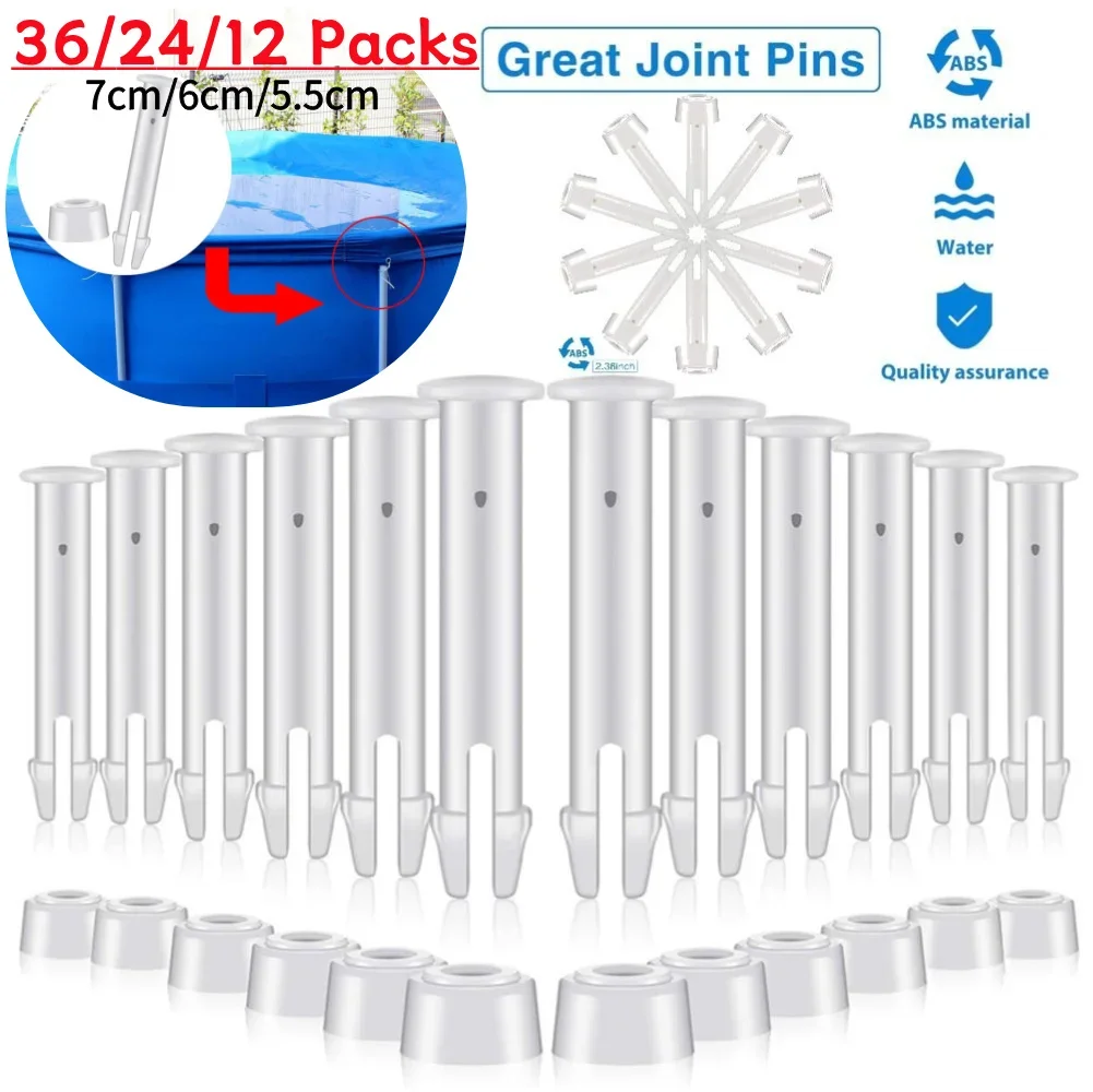 

36/24/12 комплектов, 7 см/6 см/5,5 см, штифты для соединения бассейна с резиновыми уплотнениями, замена для Intex, круглый металлический каркас, аксессуары для бассейна