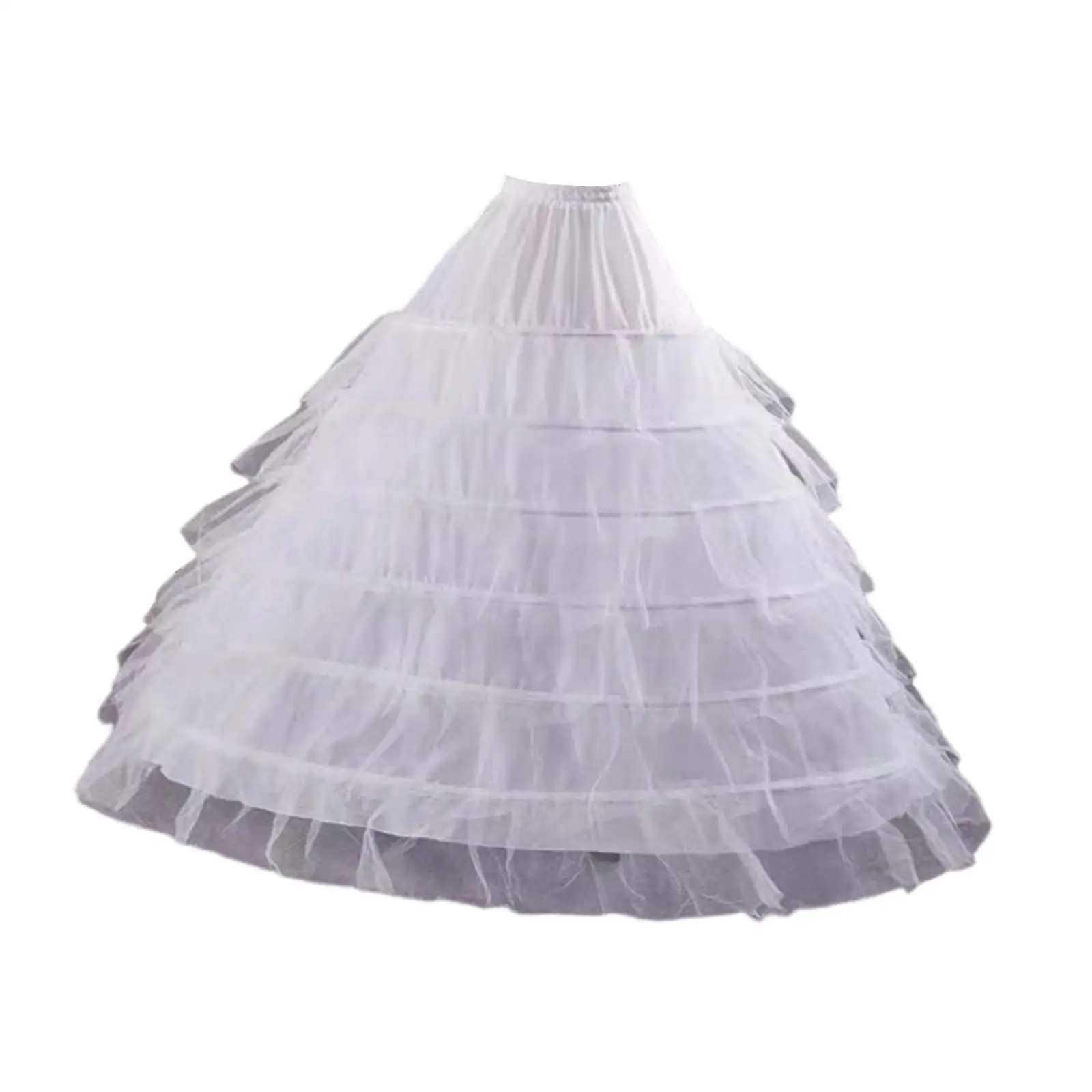 Adjustable Waist Women Crinoline Petticoat Underskirt Wedding Hoop Skirt for Bridal Gown Accessories