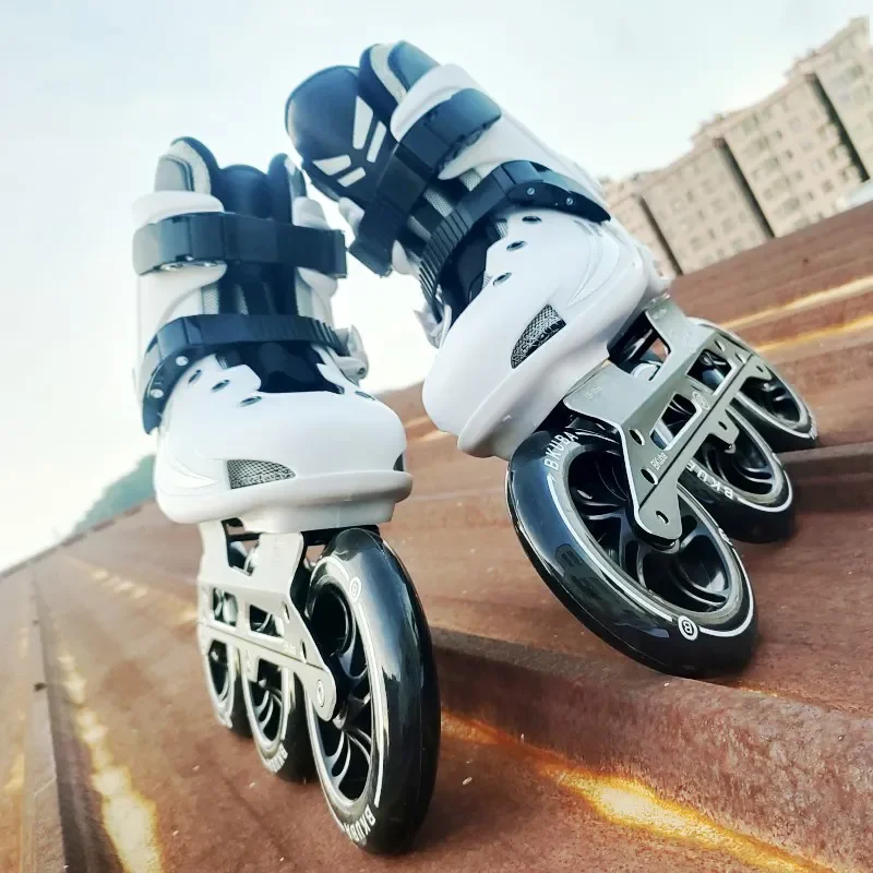 Adult children big three-wheel speed skating shoes racing roller skating big book brush street plus size 125 skates - Image 3