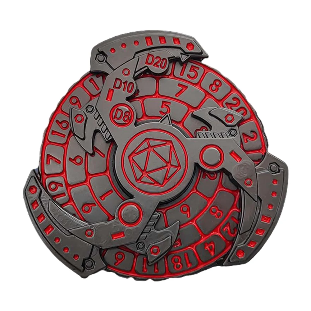 Dés à Roulette rotatifs 7 en 1 avec boîte à dés D & D, Fidget Dice Spinner, dés mdn pour donjons et Dragons, jeux de table RPG